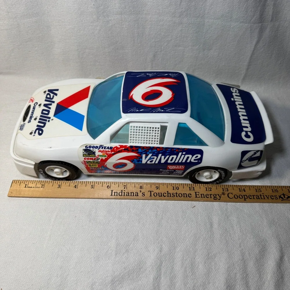 Vintage Mark Martin 6 Valvoline NASCAR Toy Car American Plastic‎ Toys 14.5 inch
